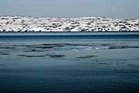 [#708] snö, hav, vatten, is, blå, blått, stilla, Bökfjorden